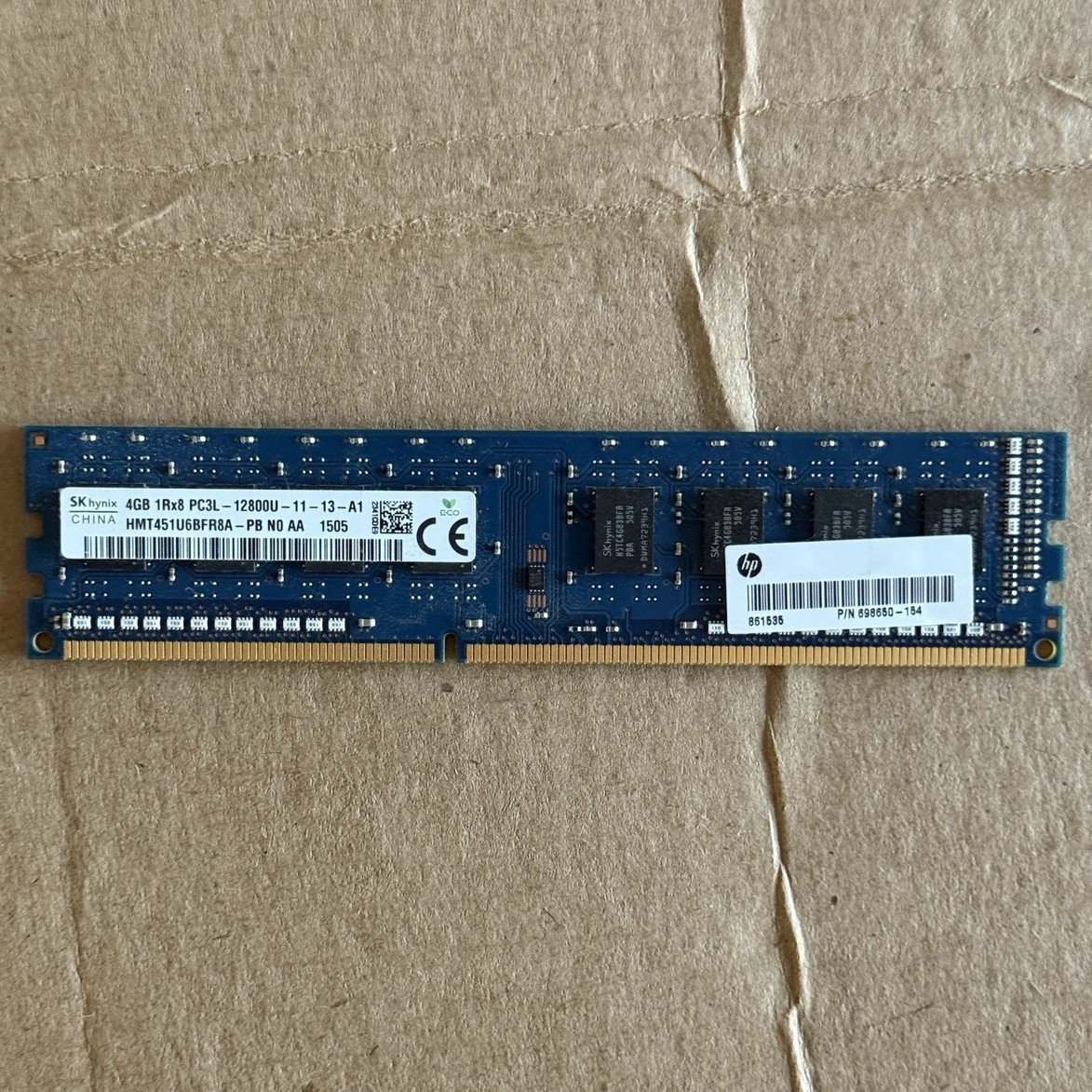 SK hynix 4GB DDR3 DIMM PC3L-12800U 240-Pin Unbuffered HMT451U6BFR8A-PB