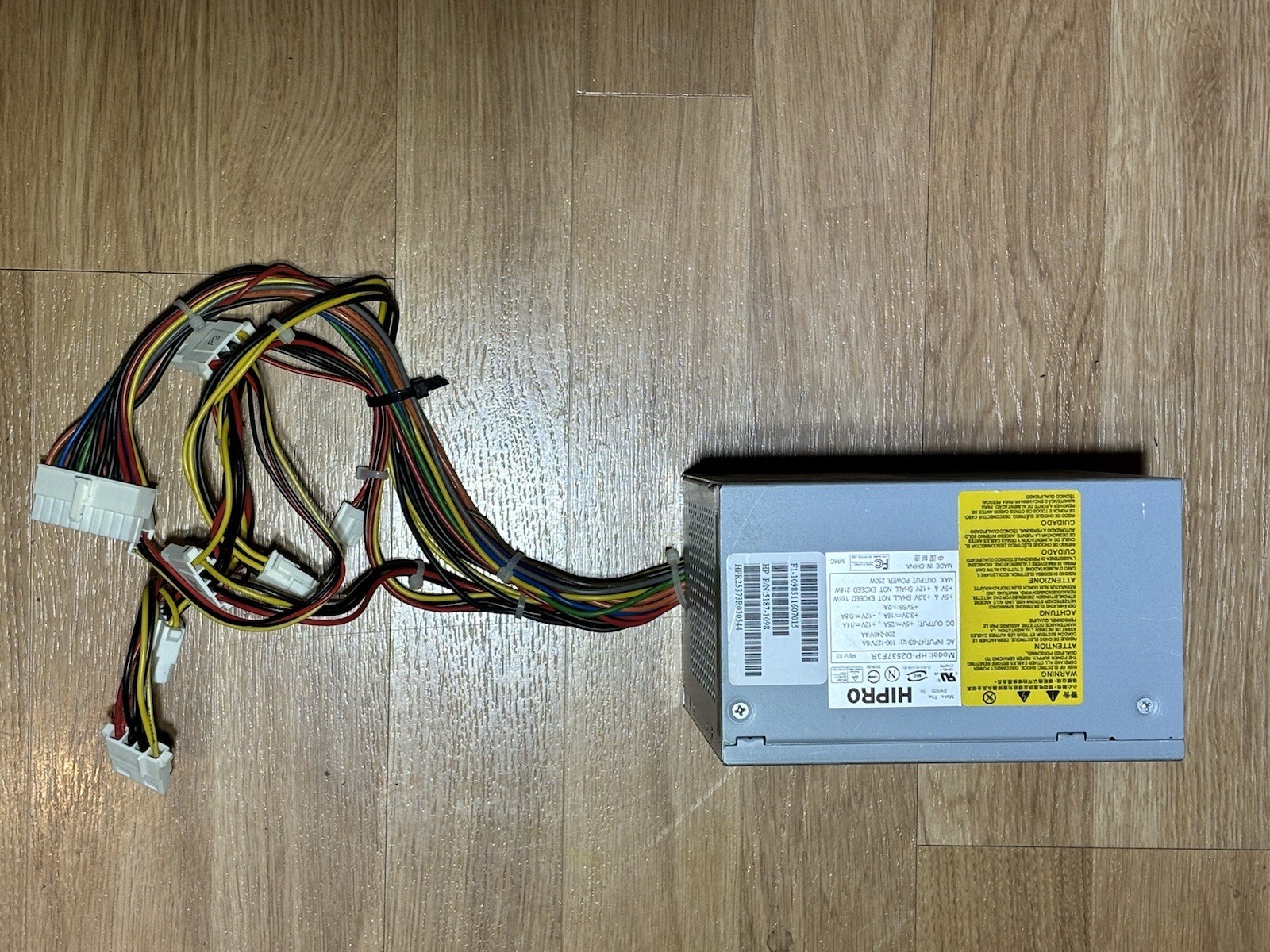 HiPro HP-D2537F3R 250W Computer Power Supply Unit & Wires Vintage