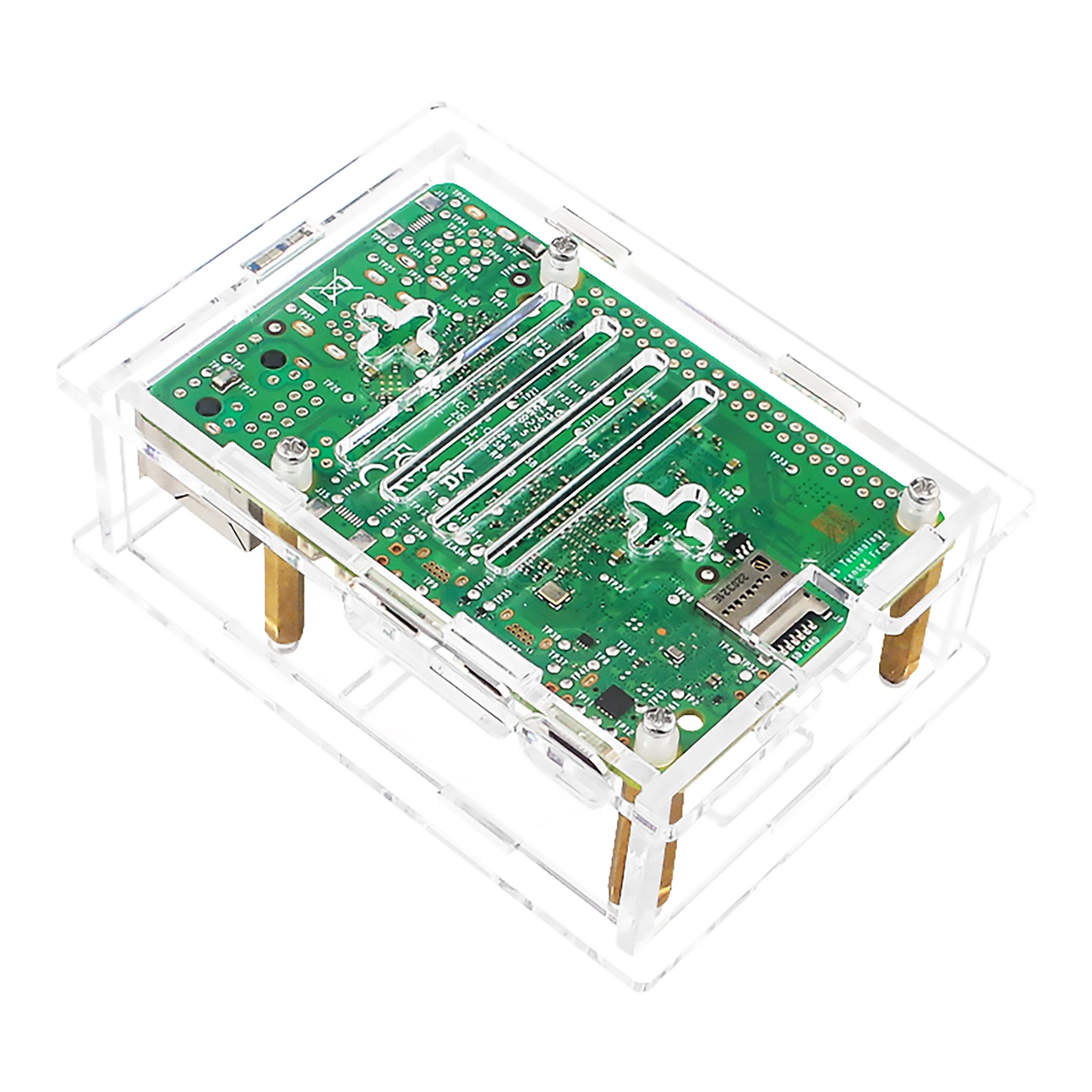 High Quality Acrylic Protective Case With Heat Cooling Fan for Raspberry Pi 5