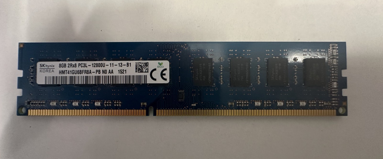 Hynix 8GB DDR3 2RX8 PC3L-12800U-11-13-B1 1600MHZ RAM HMT41GU6BFR8A-PB
