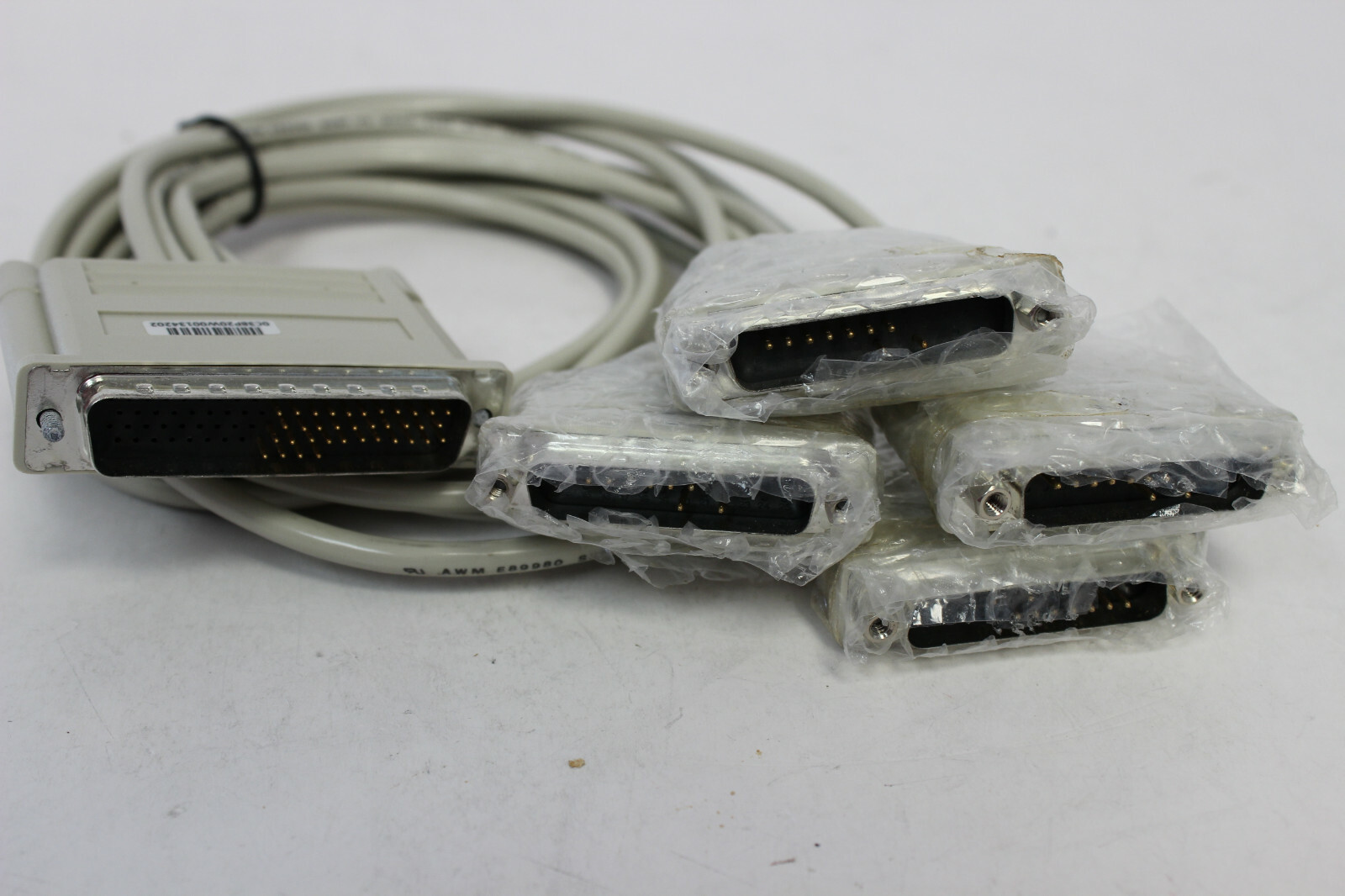 DIGI 76000008 CONNECTOR QUAD DB25 DTE MALE CABLE RS232 NEW OPEN BOX BLK