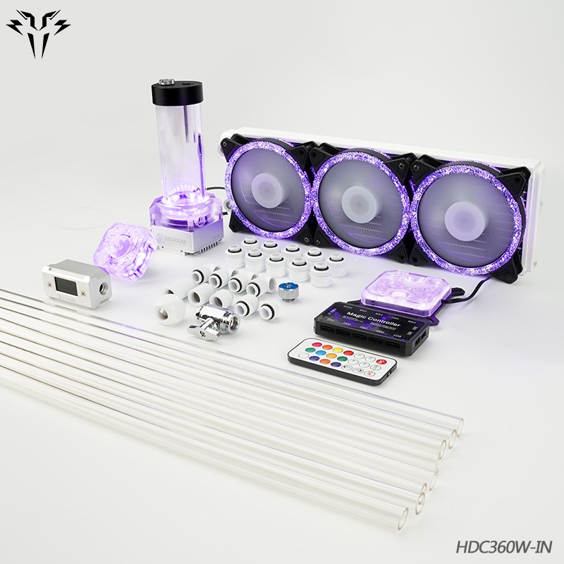 OCOCOO Water Cooling Radiator Pump Kit INTEL/AMD Computer DIY System Fittings