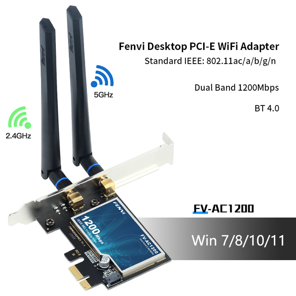 Desktop PCI-E PC WiFi Bluetooth Card Wireless-AC Dual Band Network WiFi Adpater