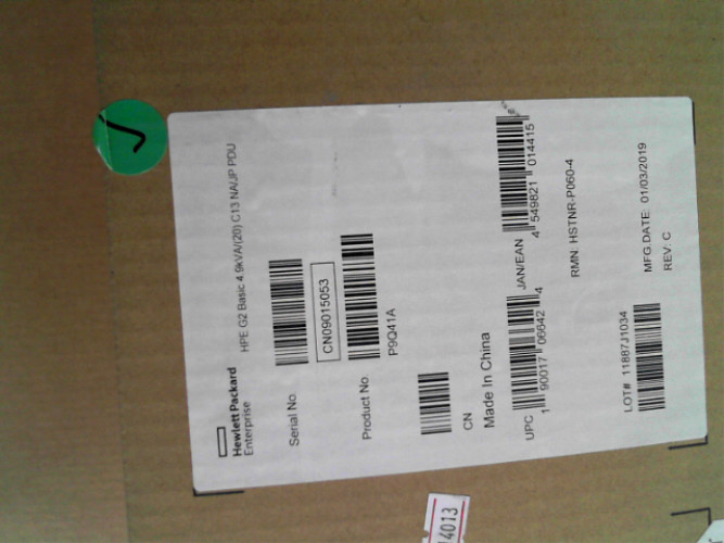 HPE Power Distribution Unit – Rack-Mountable Black (P9Q41A)