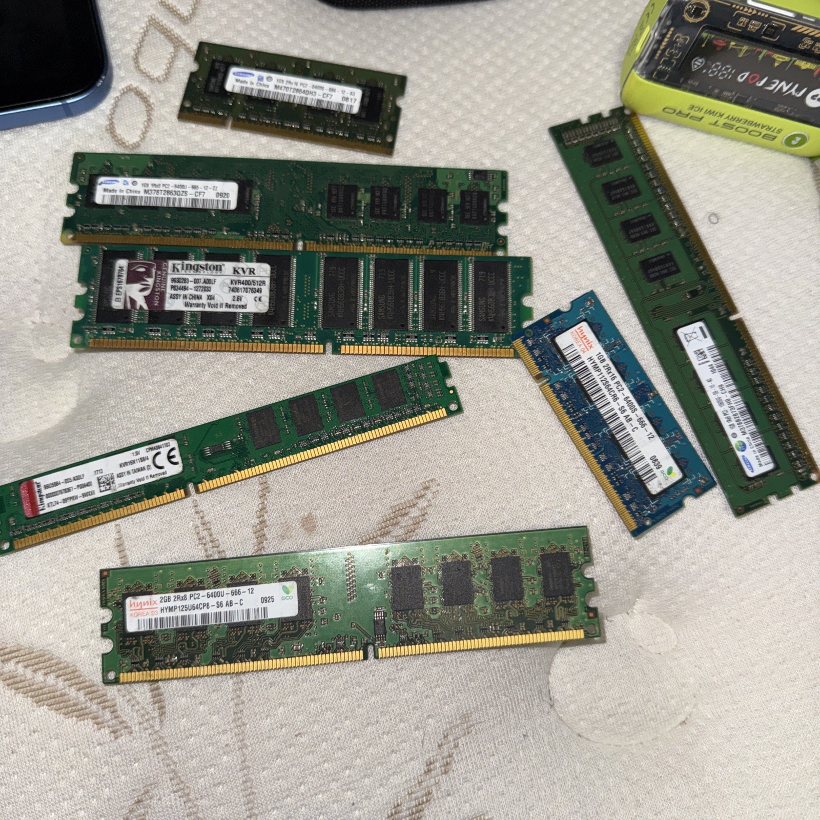 Lot of Ram Ddr4 Ddr3 and Ddr2 1gb-8gb Mixed Brands and Speeds