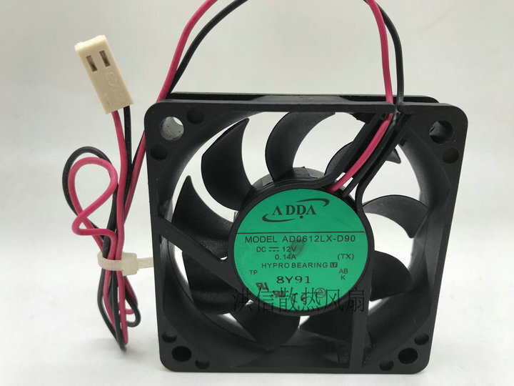 ADDA AD0612LX-D90 12V 0.14A 60*60*15MM 6CM For 4/8/16 DVR Monitoring Cooling Fan