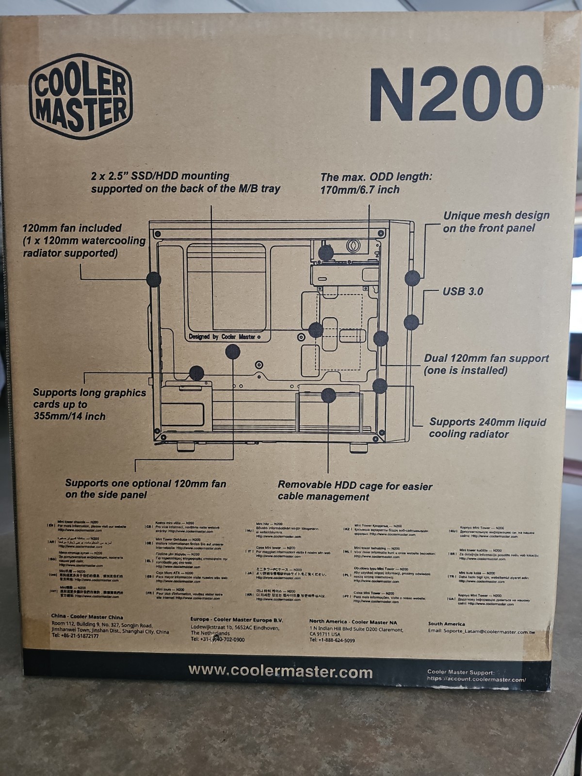 Cooler Master N200 Micro-ATX Mini Tower with Front Mesh Ventilation, USB 3.0