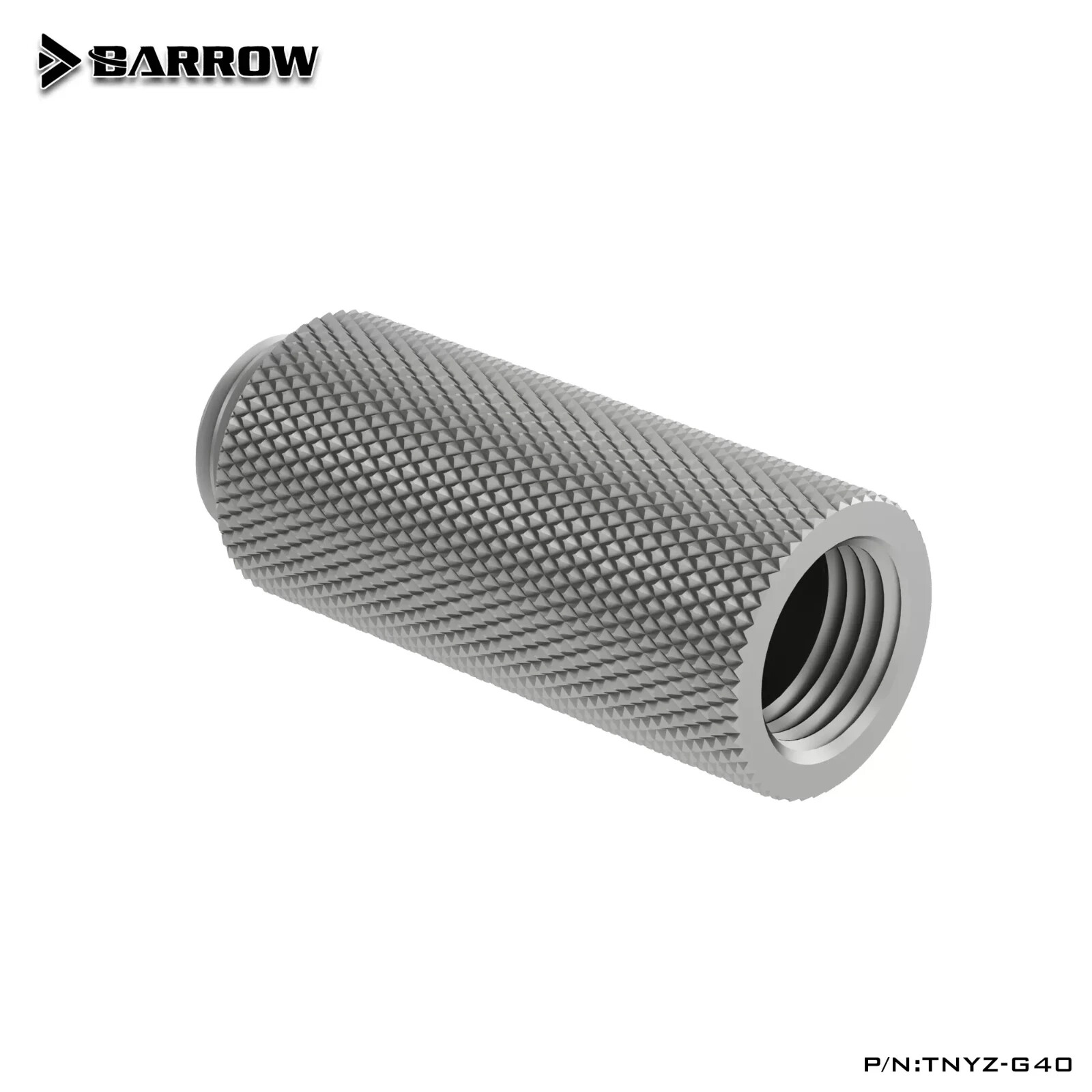 Barrow 40 mm G1/4″ Male to Female 40mm Extend Extender Fitting White Silver