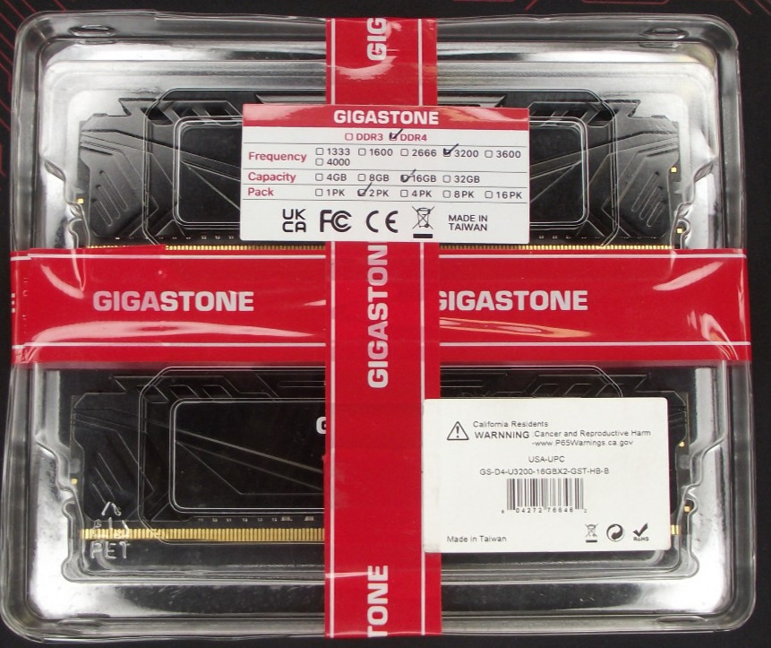 GIGASTONE 32GB Kit (2x16GB) DDR4 3200MHz
