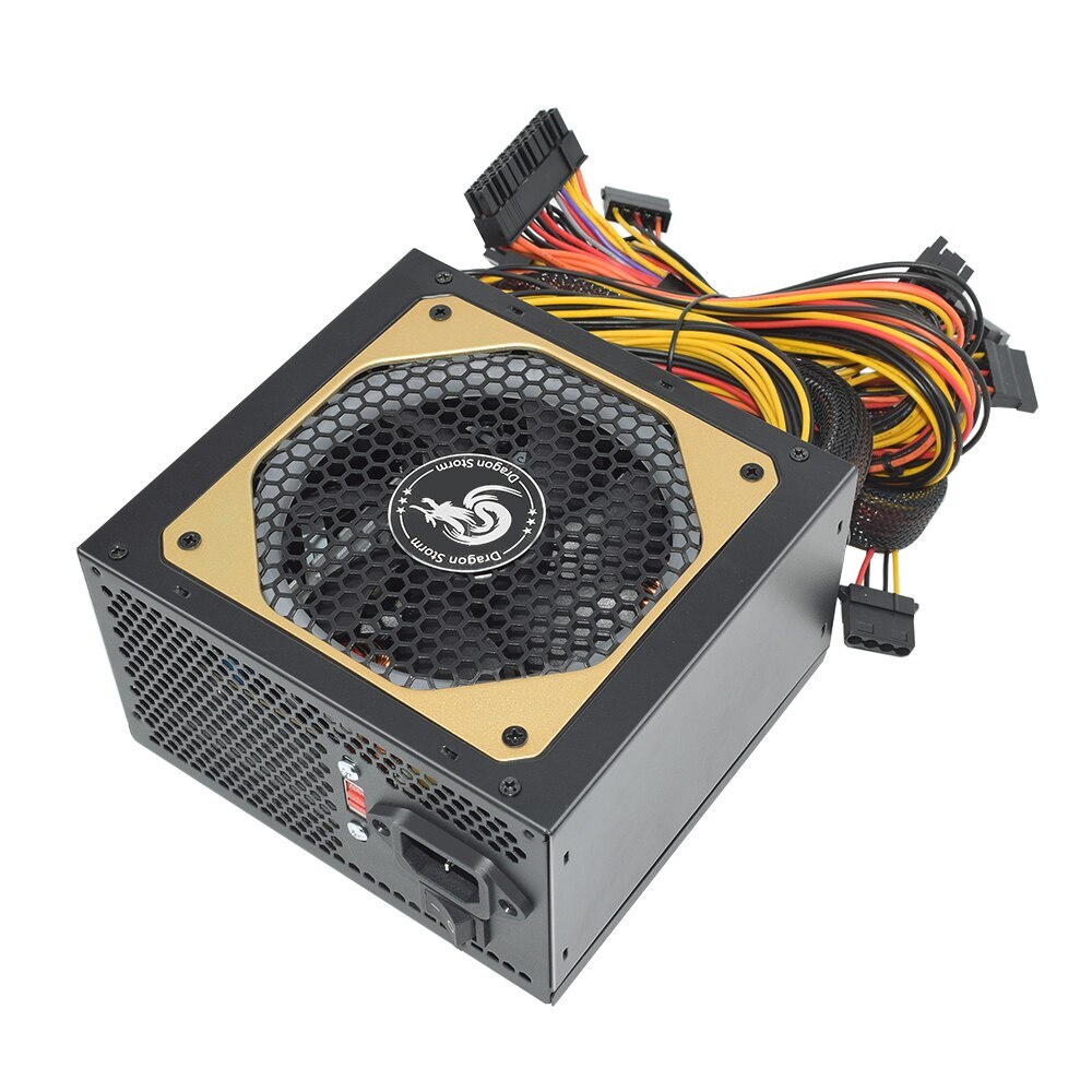 ATX 400W 600W RGB Colorful PSU 110/230V 24Pin 12V Desktop Computer Power Supply
