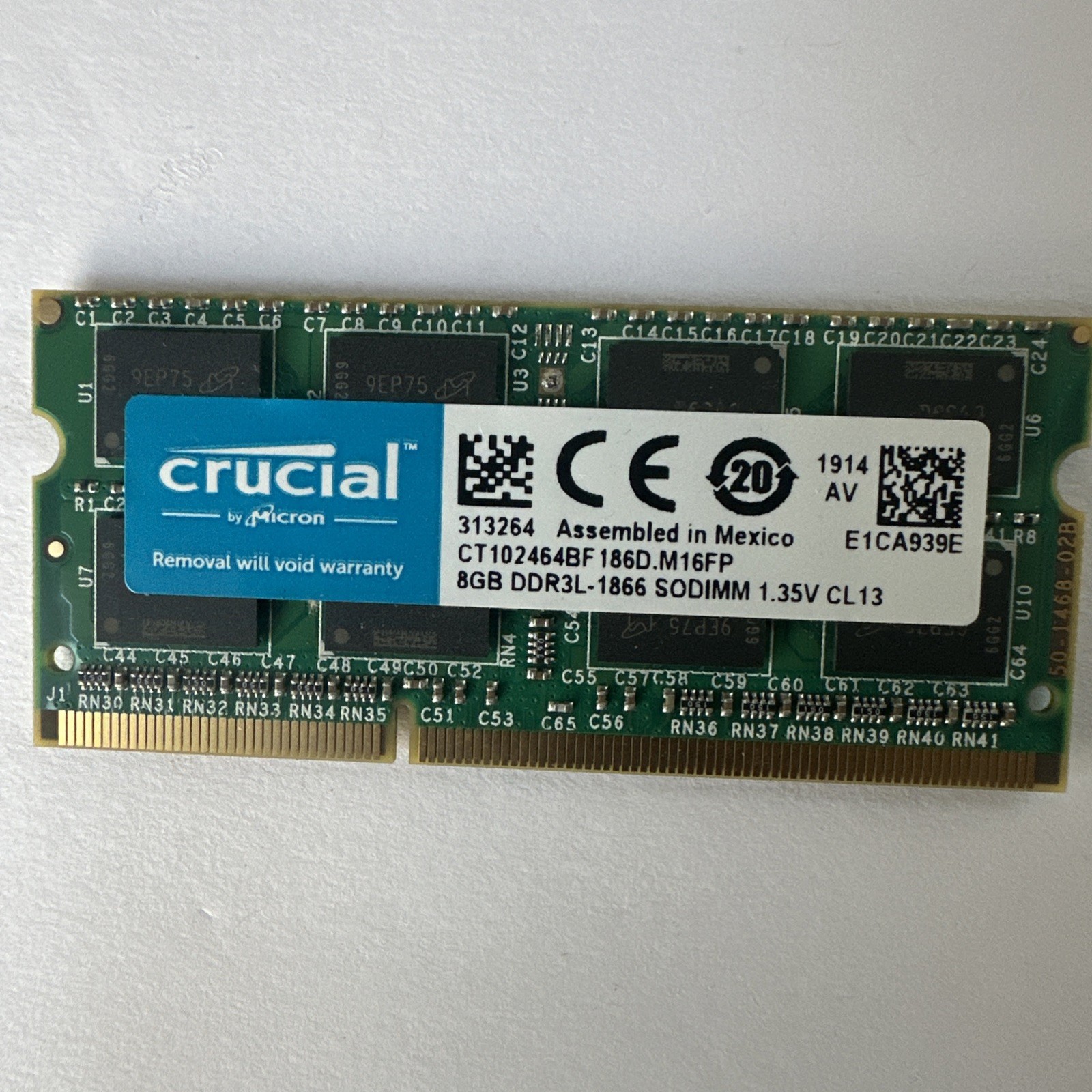 Crucial 8GB RAM CT102464BF 186D 8GB SO-DIMM DDR3L-1866 Memory
