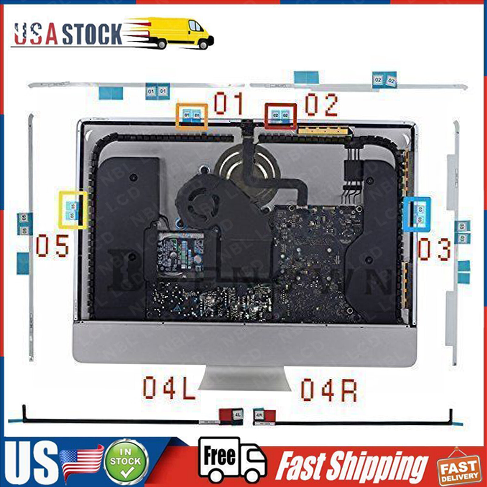For iMac 21.5″ A1418 LCD Screen Adhesive 2012-2017 Strip Sticker Tape Repair