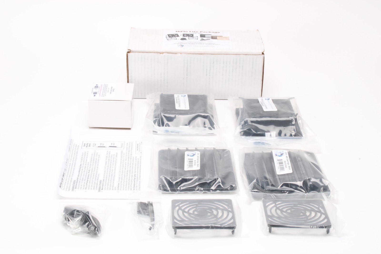 Cool Components HiFlo Lite Package PK-HFL-BLK Dual Cabinet Venting Fans Open Box