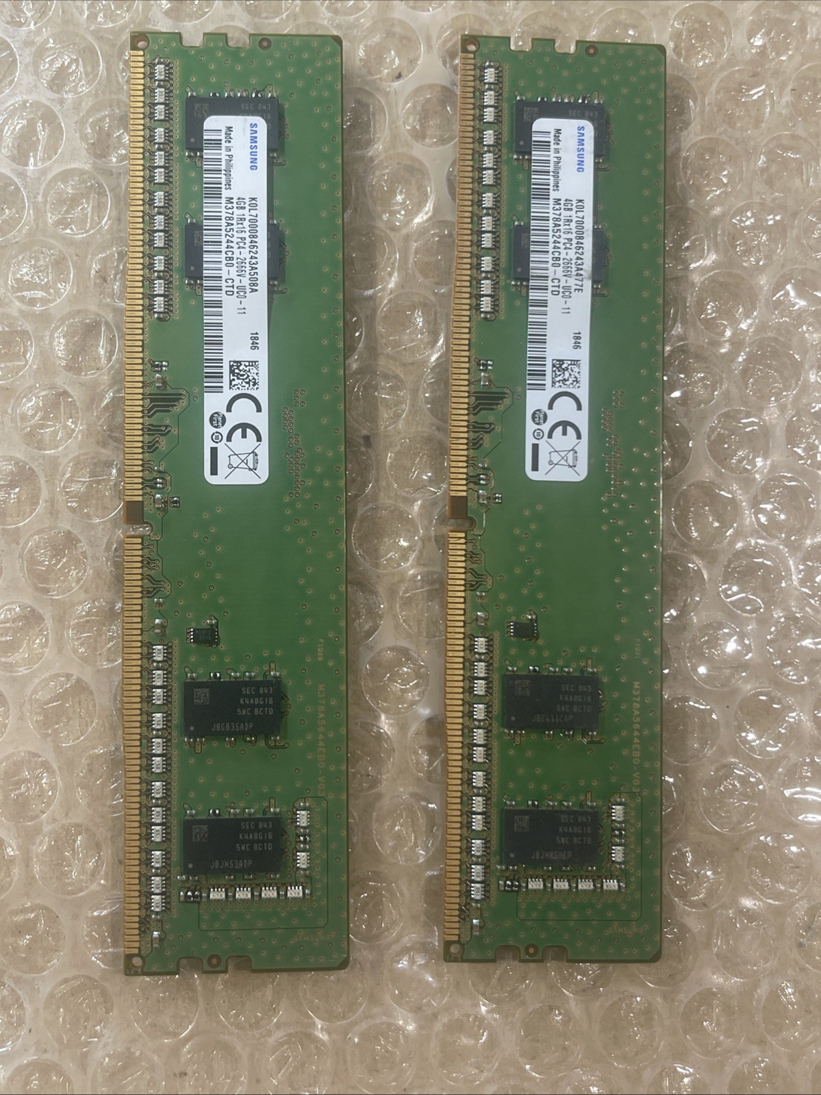 Samsung 4GB 1Rx16 PC4-2666V-UC0-11 Desktop Memory