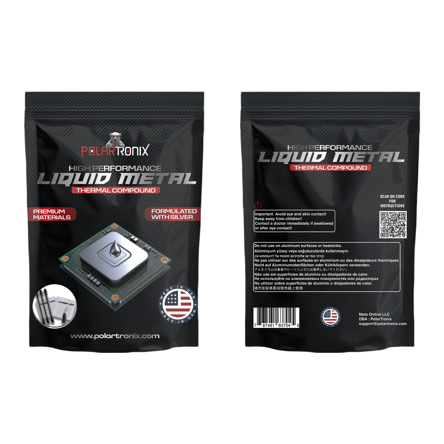 1.5 Grams Liquid metal thermal paste for PS5 – PC- GPU 130W/m’K Made in USA