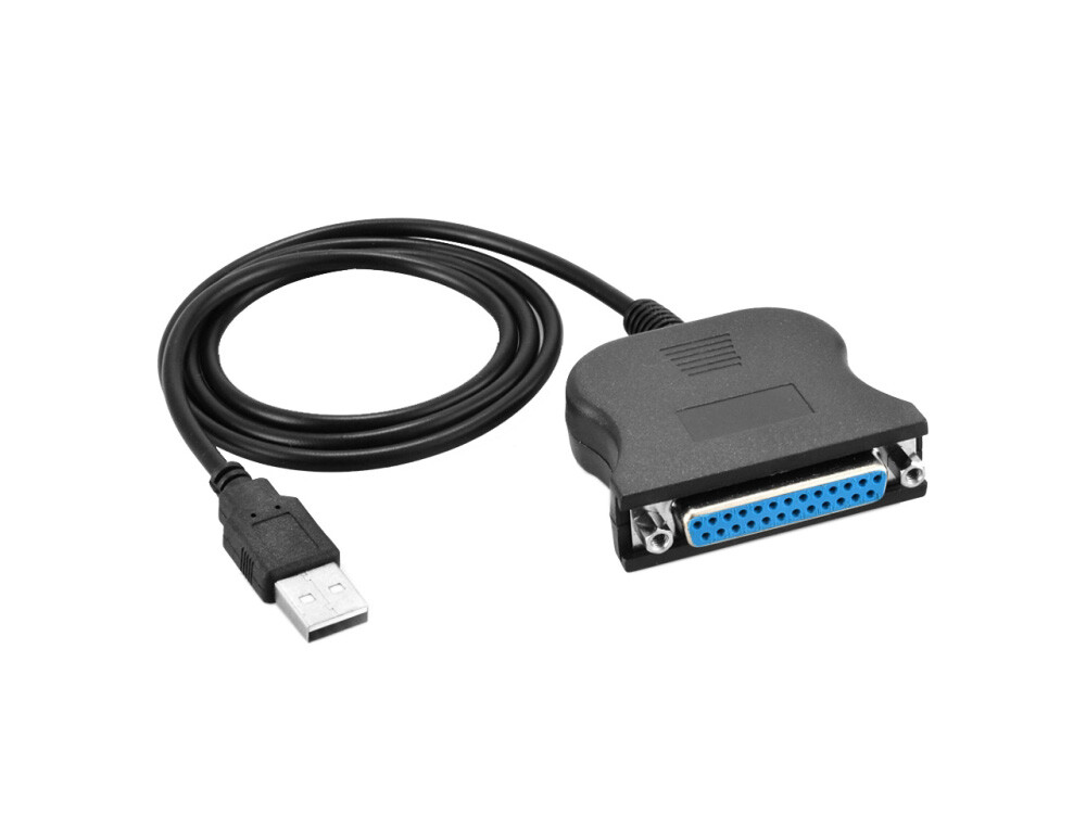 Virtual USB Printer Port – USB To DB25 Pin Parallel Port Adapter
