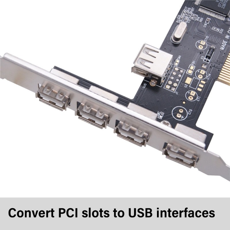 High Speed 480Mbps PCI to 5 Port USB 2.0 Expansion Card 4 External 1 Internal