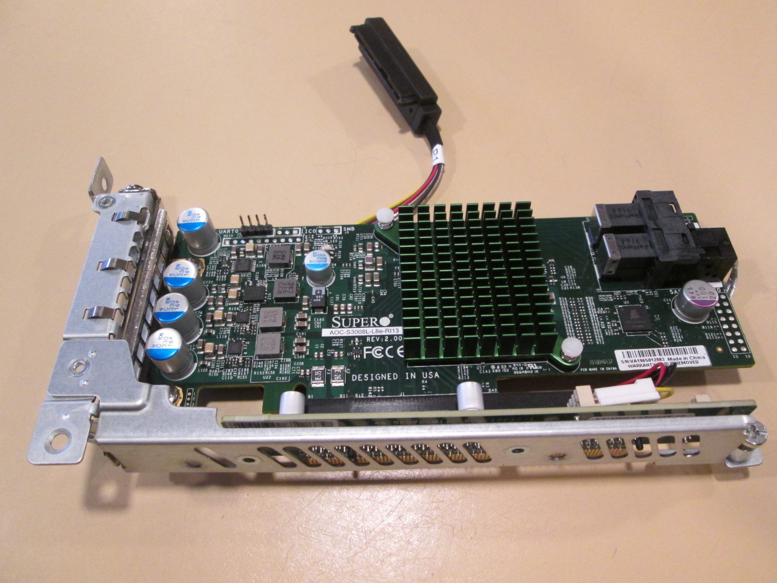 Supermicro AOC-S3008L-L8E 12Gb/s Eight-Port SAS Adapter & RSC-TR-6E-RI13 Riser