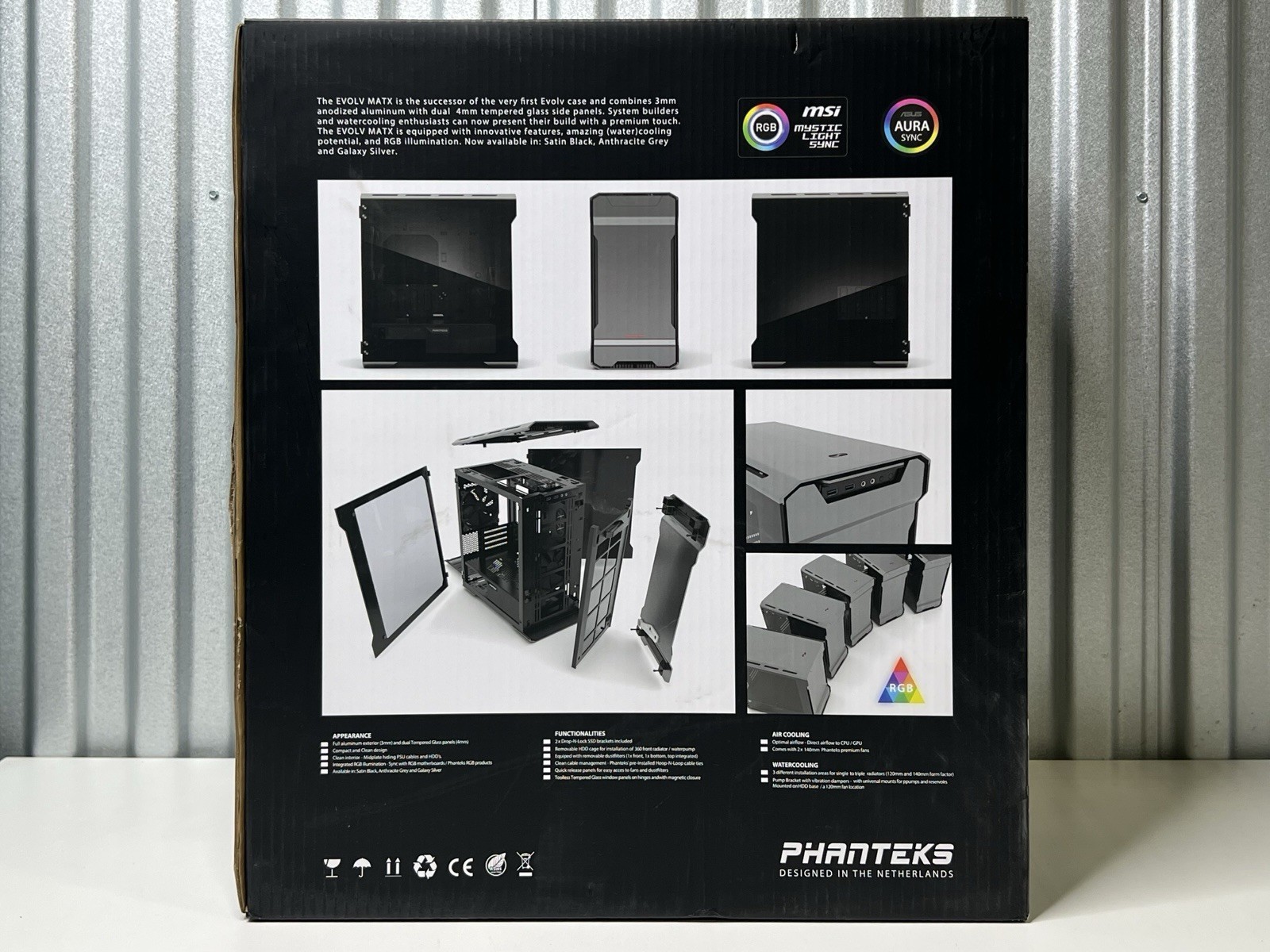 Phanteks Enthoo Evolv mATX Aluminium Tower Computer Case Satin Black PH-ES314_BK