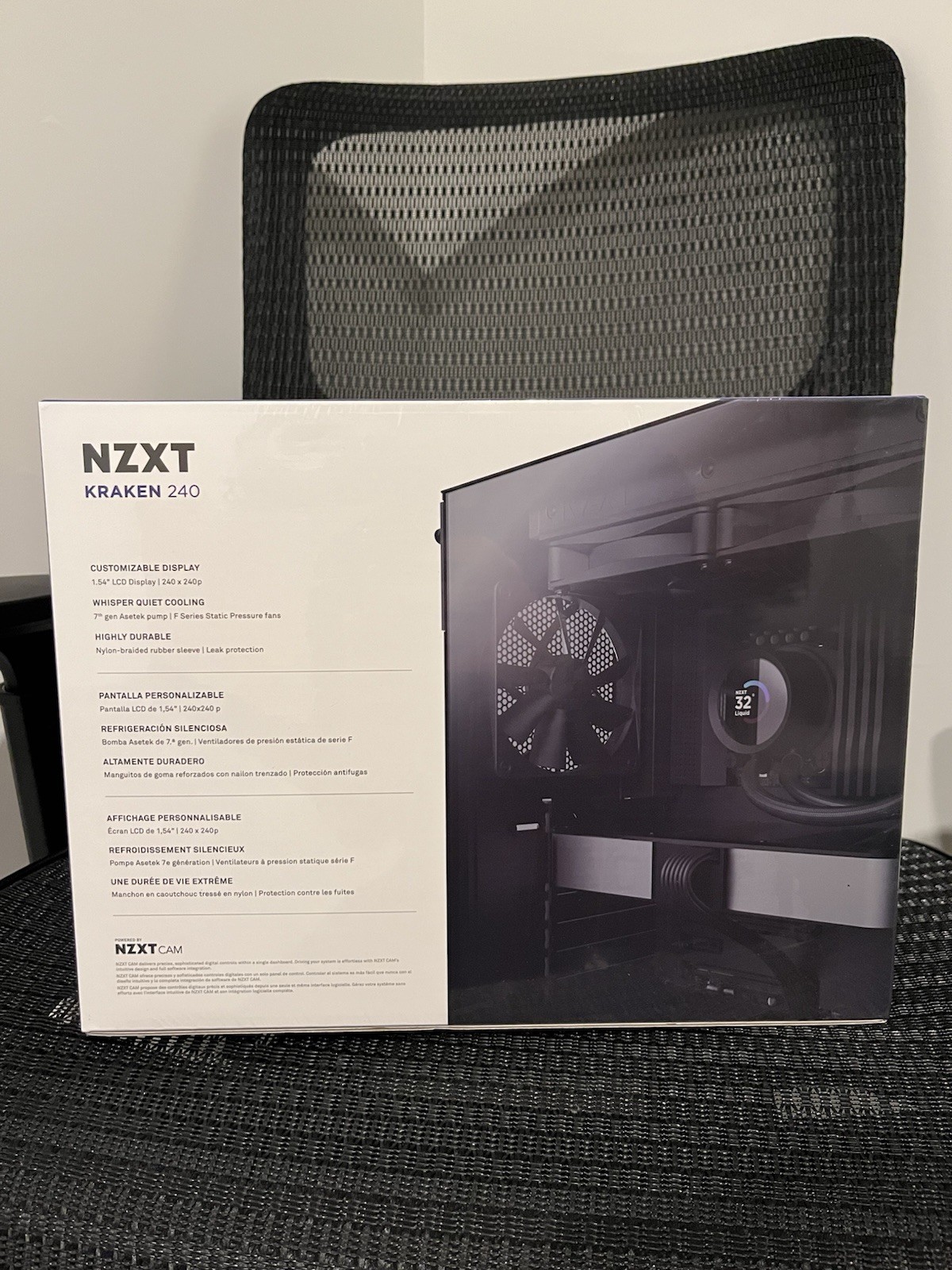 NZXT Kraken 240 2x120mm AiO Liquid CPU Cooler – Matte Black
