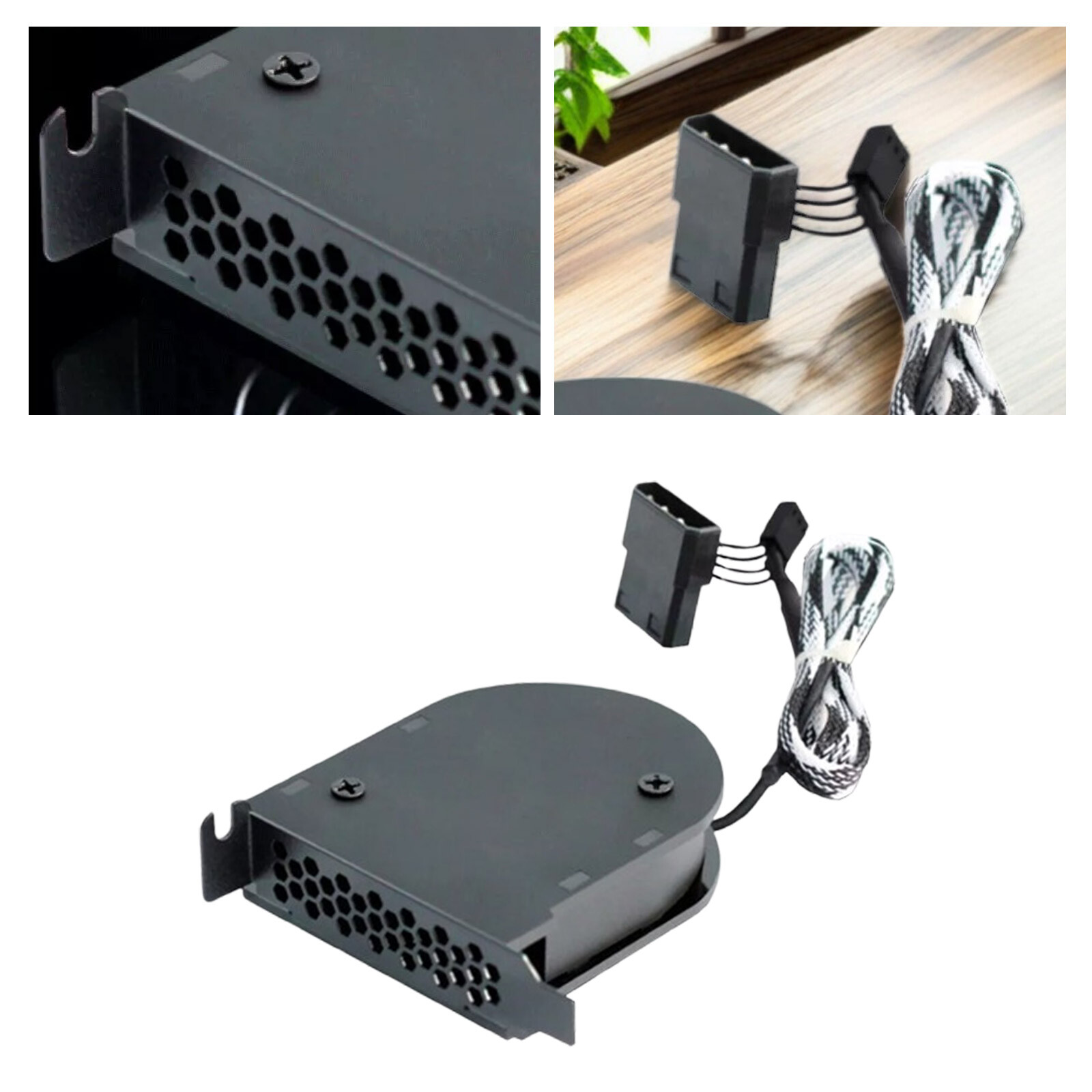 Mini PCIe Slot Fan PC Low Profile Heat Air Exhaust Cooler 3/4pin Power 3000rpm