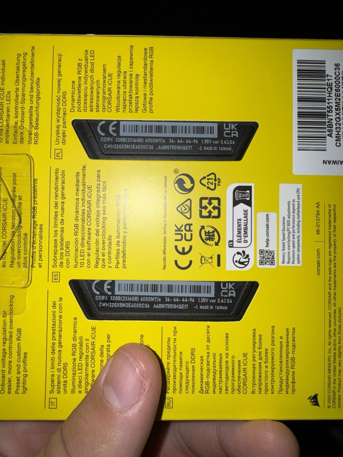 Corsair Vengeance 32gb 16×2 ram