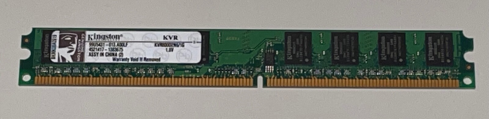 1GB DDR2 PC2-4200 533MHz DIMM Kingston KVR800D2N6/1G Low Profile Memory/RAM