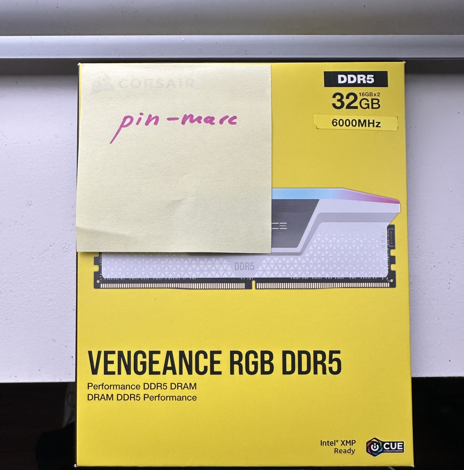 CORSAIR Vengeance RGB 32GB (2 x 16GB) 288-Pin PC RAM DDR5 6000