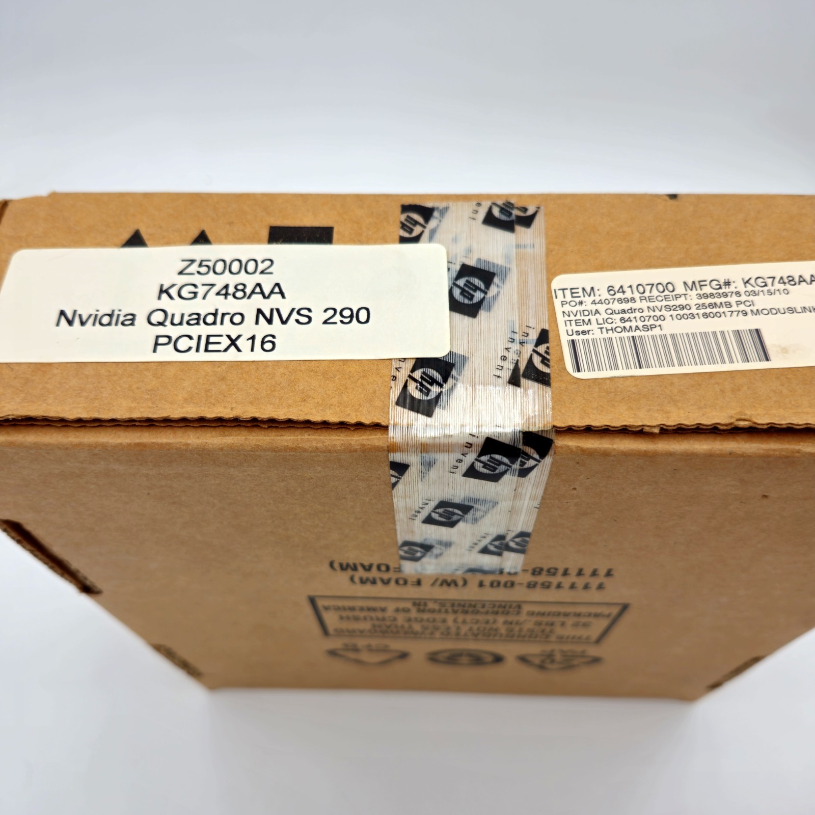 NVIDIA Quadro NVS 290 256MB PCIe Graphics Card – NEW SEALED – KG748AA