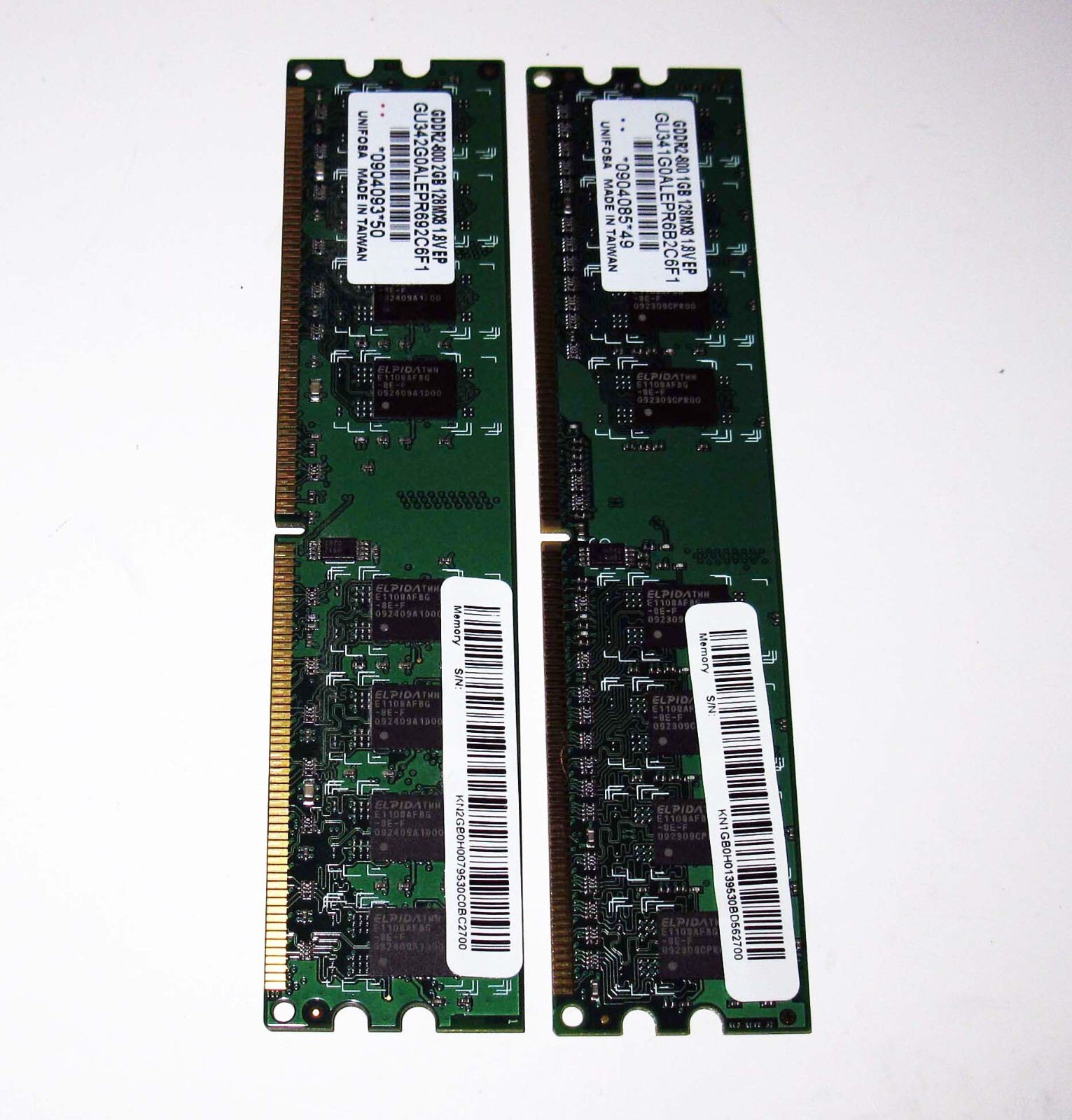 3GB GDDR2-800 128MX8 Ram 1x 1GB 1x 2GB Working Pull from eMachines ET1831-05