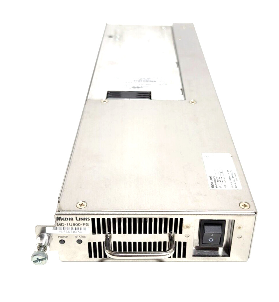Media Links MD-1U800-PS Power module 100-240V 50/60Hz CAR812FP USED.