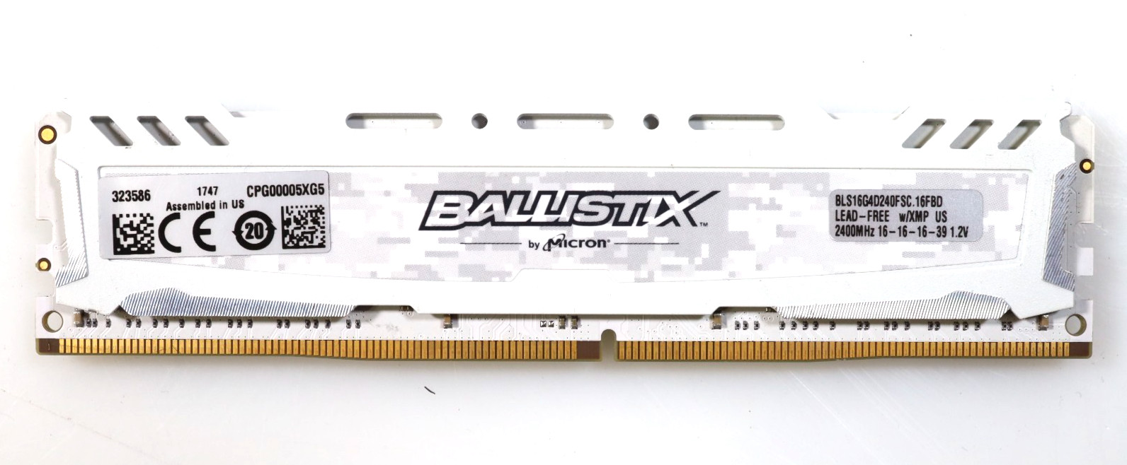 16GB Crucial Ballistix Sport LT White DDR4 PC4-19200 UDIMM BLS16G4D240FSC.16FBD