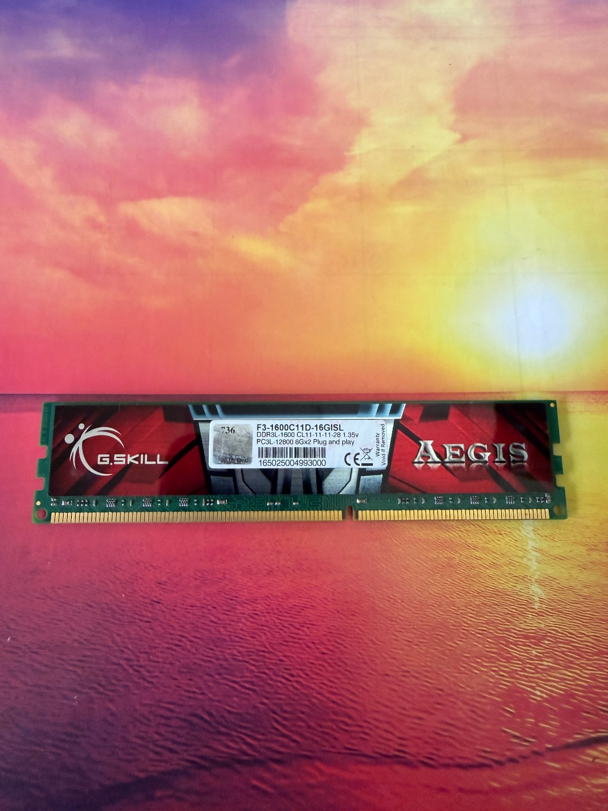 G.SKILL AEGIS DDR3 8GB (8GBx1) 1600MHz PC3L-12800 1.35V Dual Channel
