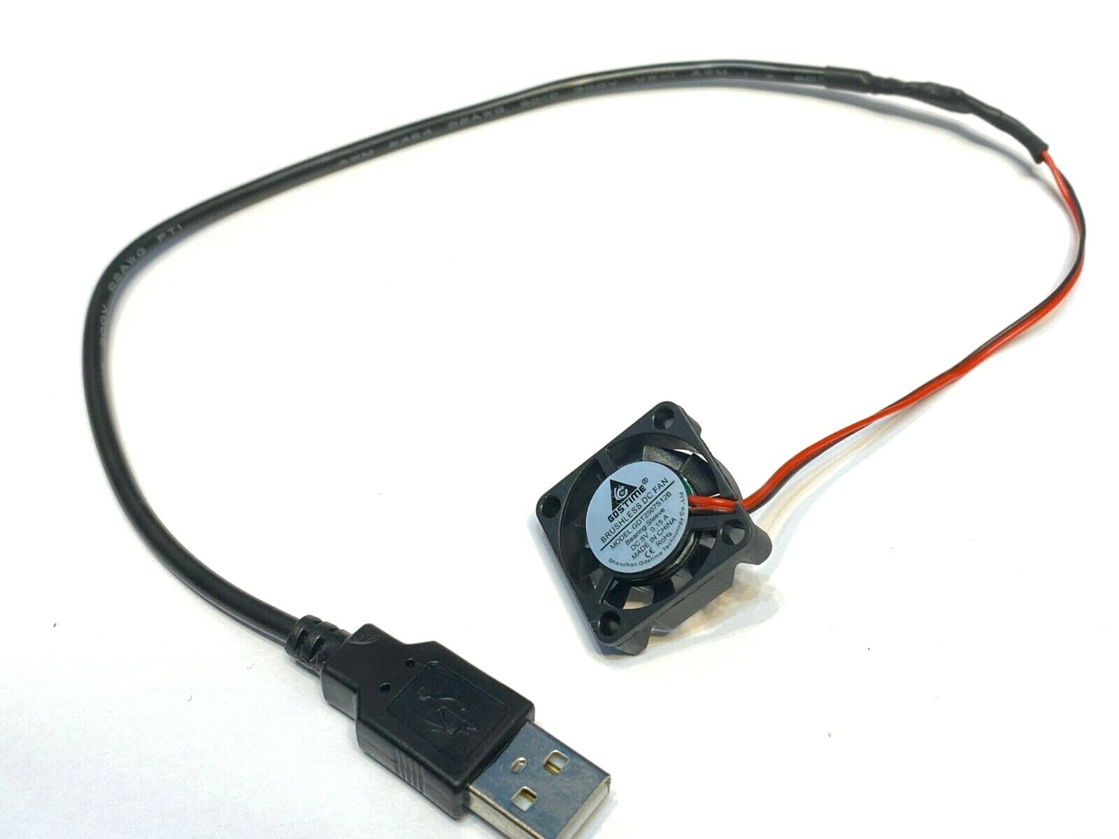 1 Piece USB 5v Fan mini 25mm x 7mm 2pin 2507 dc mini brushless cooling WD