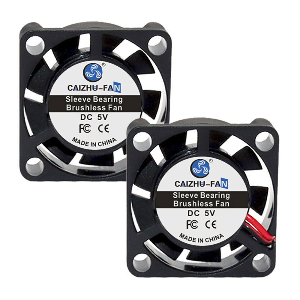 2pcs 5V 12V 24V DC Mini Fan 25mm x 7mm 2 Pin 2507 Brushless Micro Cooling