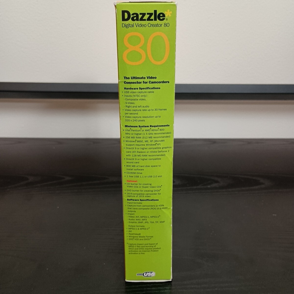 DAZZLE DVD-80 Digital Video Creator 80 Video Capture Device RCA USB Cable NIB