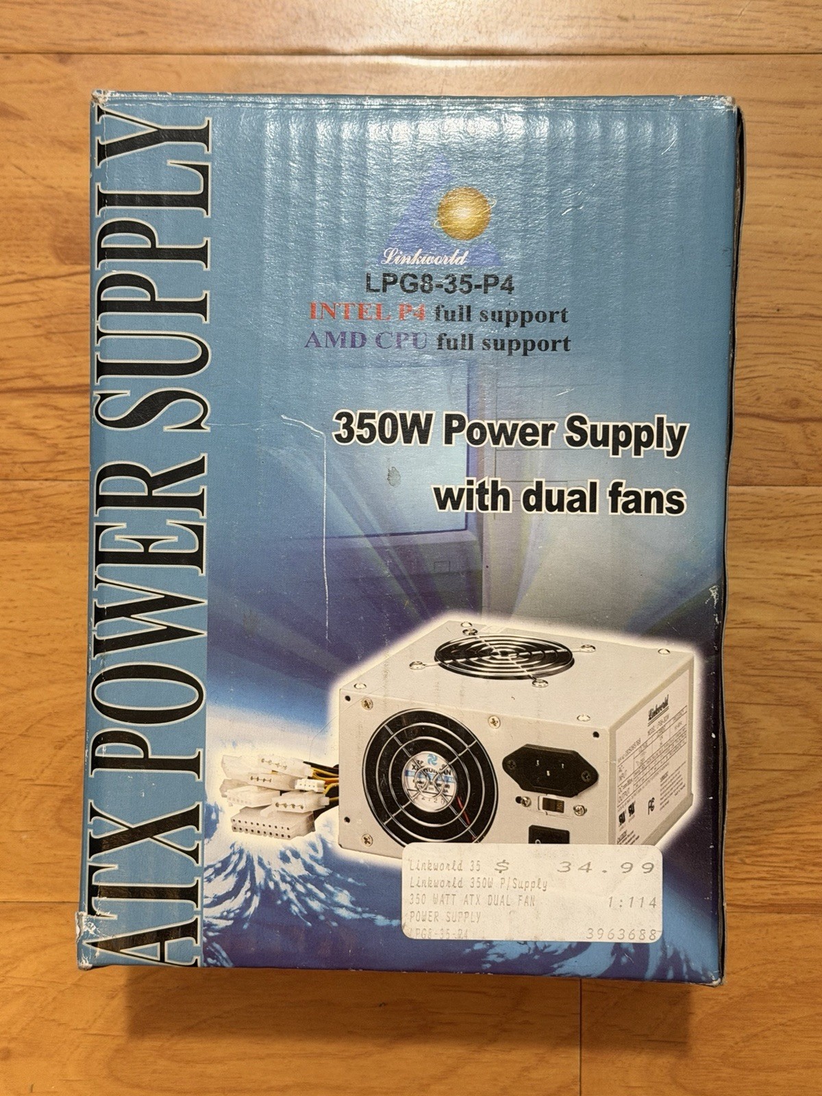 ATX 350W Power Supply W Dual Fans LPG8-35-P4. Model LPG8-350W Brand New In Box !