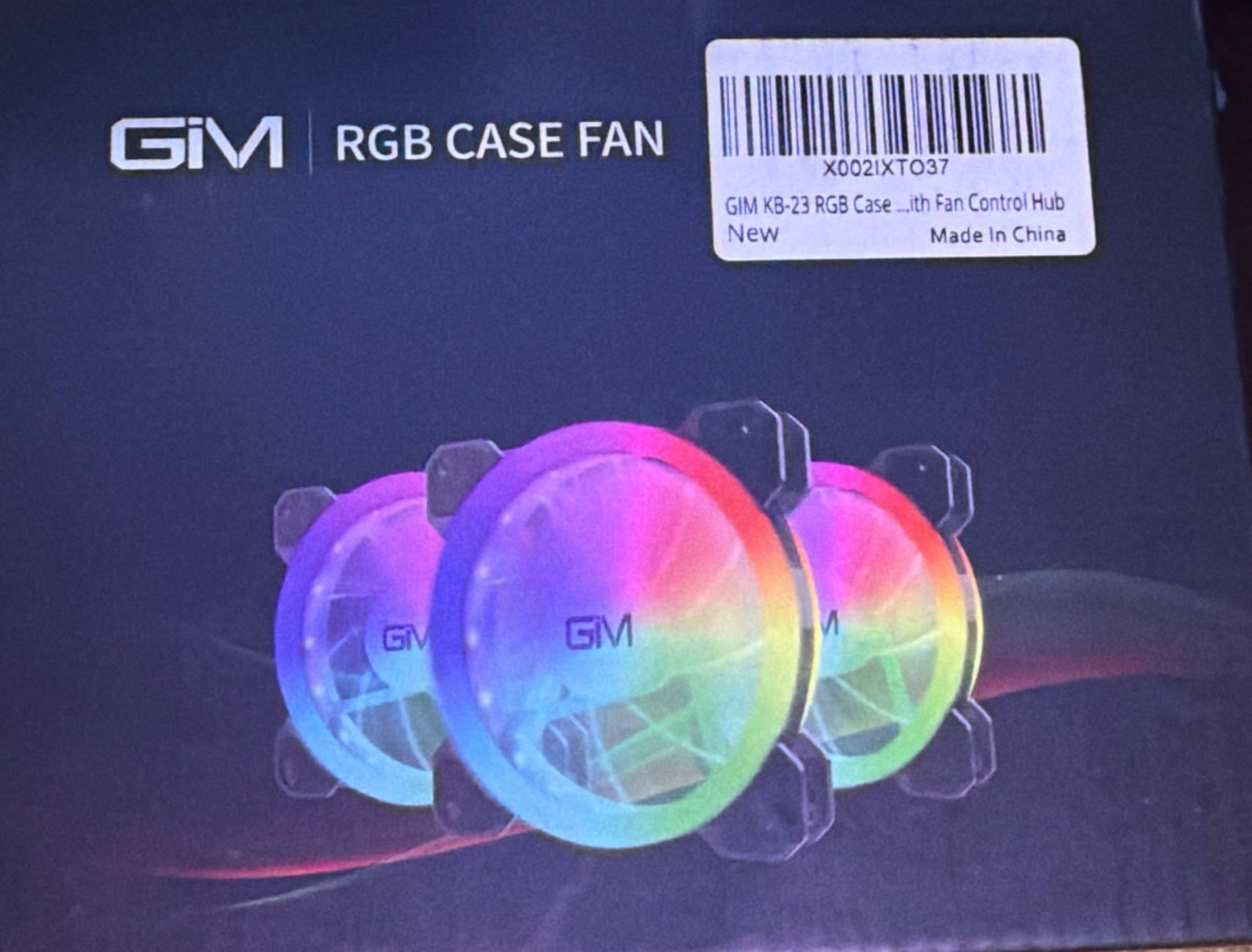 GiM RGB Case Fans:3 pack 120mm PWM ARGB w Control Hub