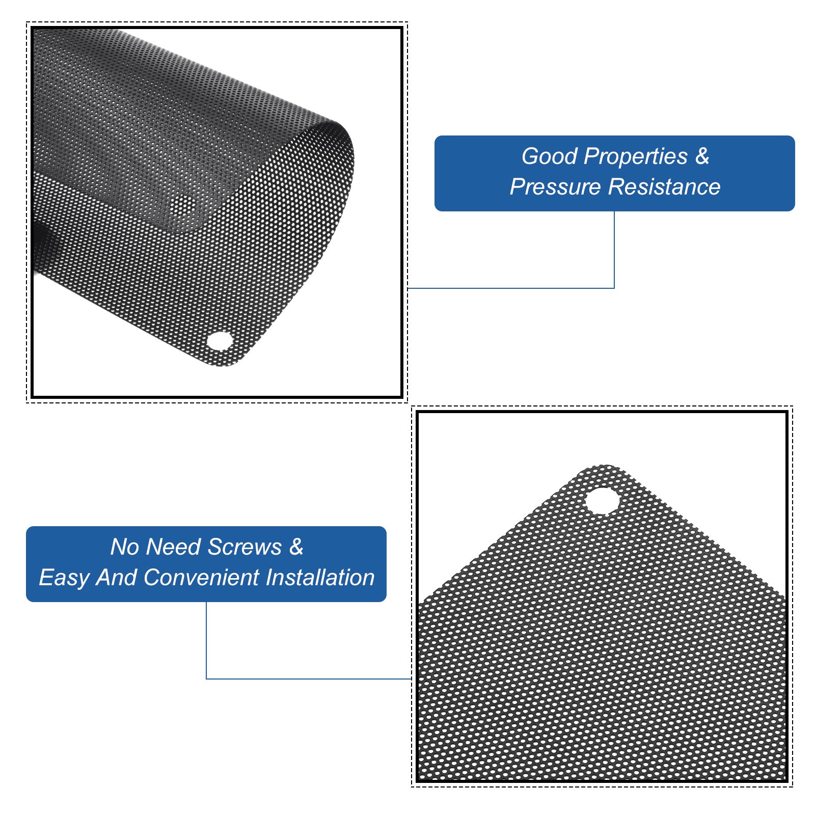 PC dust filter 10PCS, dust grid 90x90mm for computer cases black