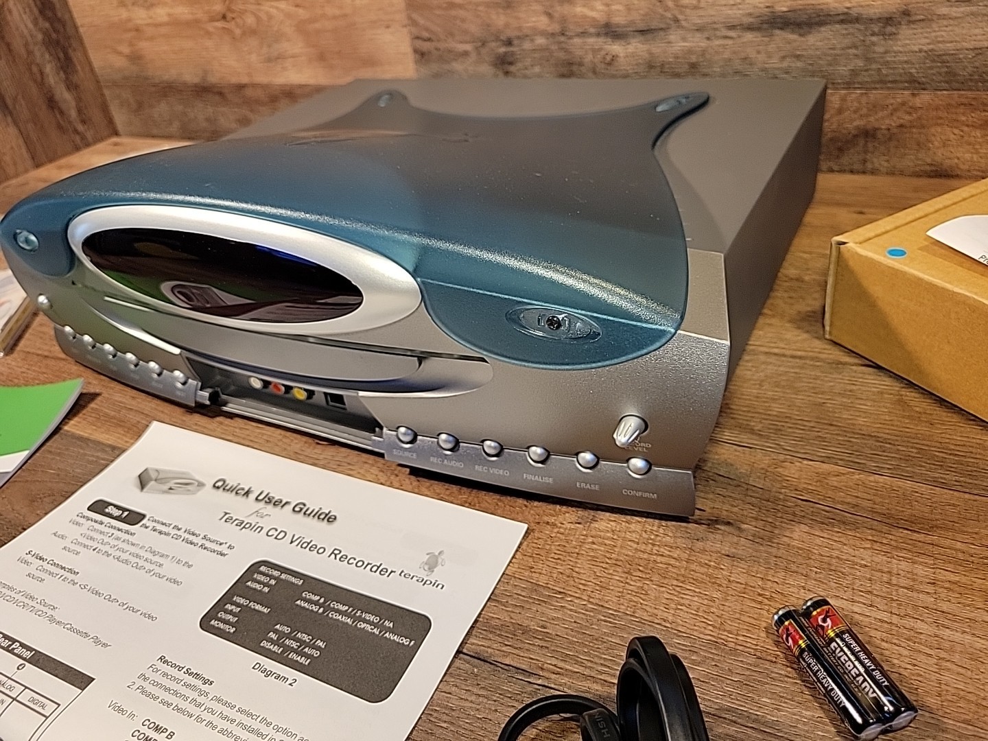 Terapin CD Audio Video Recorder Open Box w/ Accessories. Tested Working. TX-0002