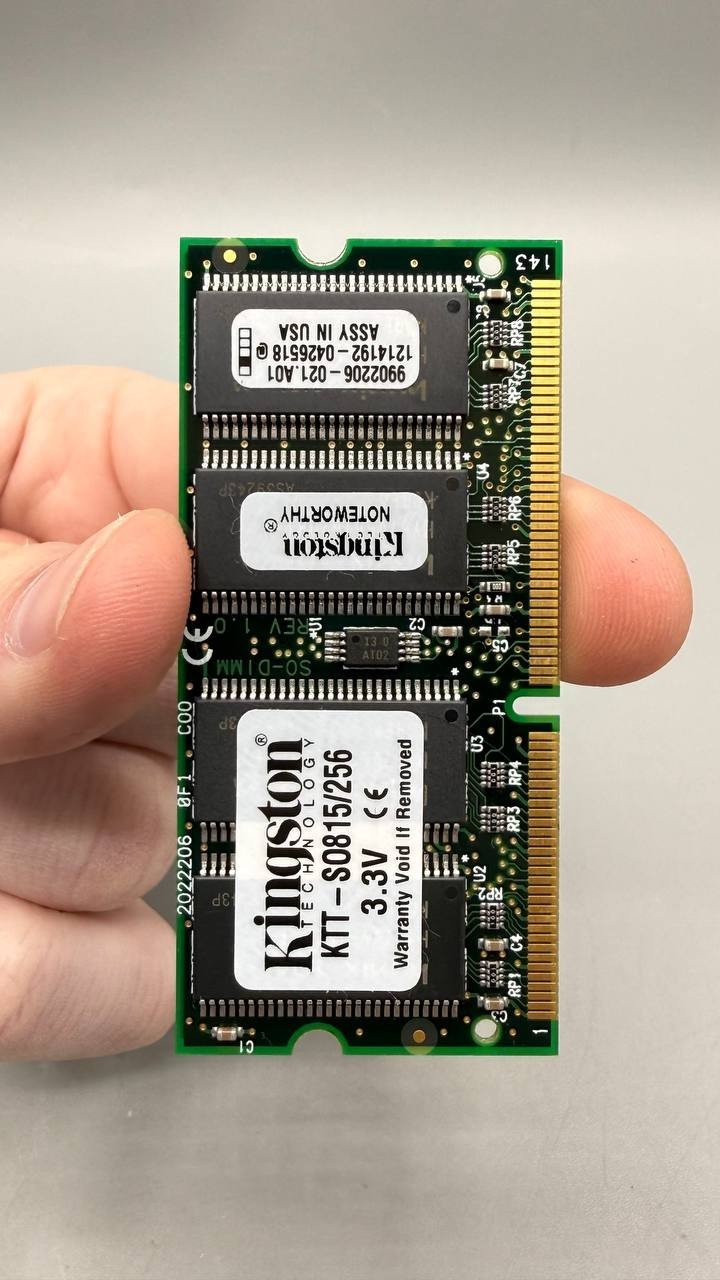 Set of 2 RAM Micron 512MB PC2700 DDR-333 & Kingston 256MB PC100 Laptop SDRAM