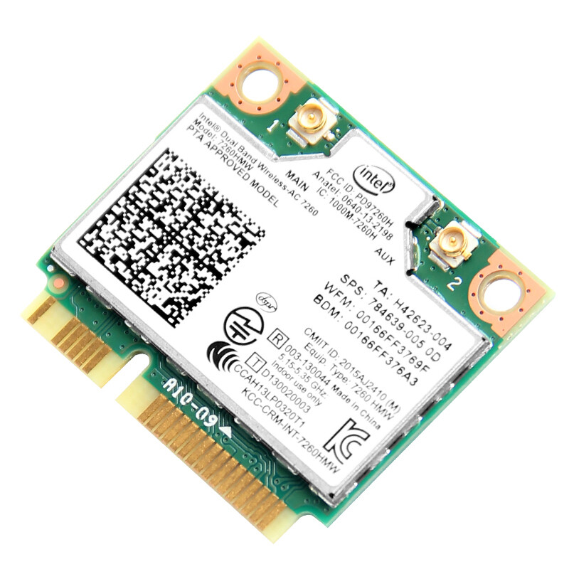 Wireless-AC 7260 7260HMW Mini PCIE Card Dual Band Bluetooth WiFi Card PC Adapter