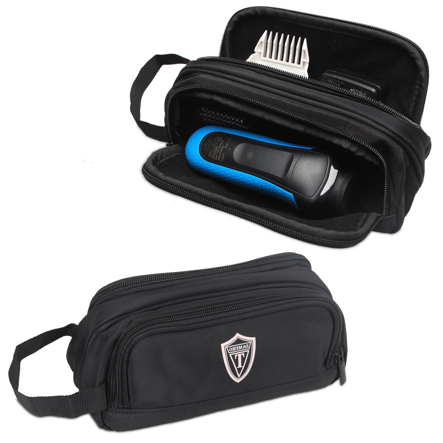 Damero Travel Organizer, Men Grooming Storage Bag 1 Count (Pack of 1), Black