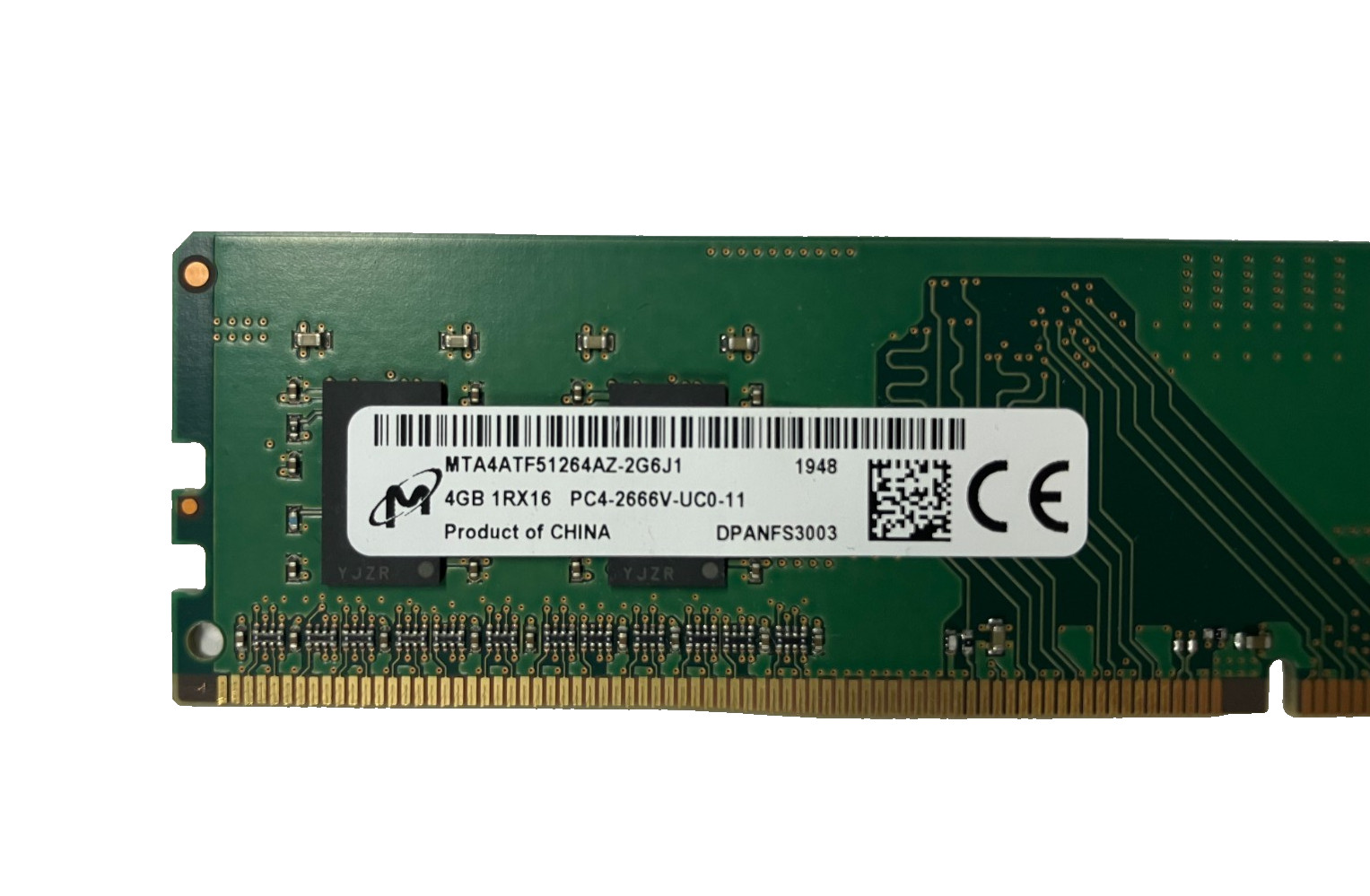 4GB 1Rx16 PC4-2666V-UC0-11 MTA4ATF51264AZ-2G6J1 Micron Desktop RAM