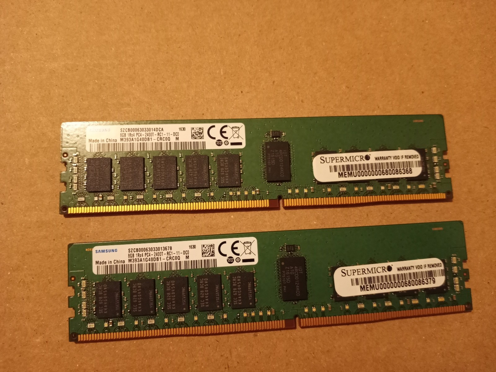 Samsung 16GB (2x8GB) PC4-19200 DDR4-2400T-R REGISTERED ECC 1RX4 Server RAM