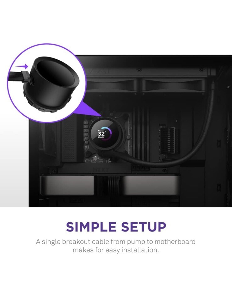 NZXT Kraken 240 2x120mm AiO Liquid CPU Cooler – Matte Black – Missing Parts