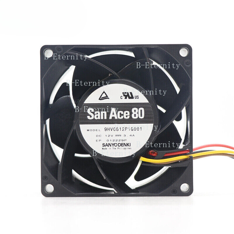 SANYO Denki 9HV0812P1G001 SanAce DC 12V 3.4A 80*80*38MM 4-Wire PWM Cooling Fan