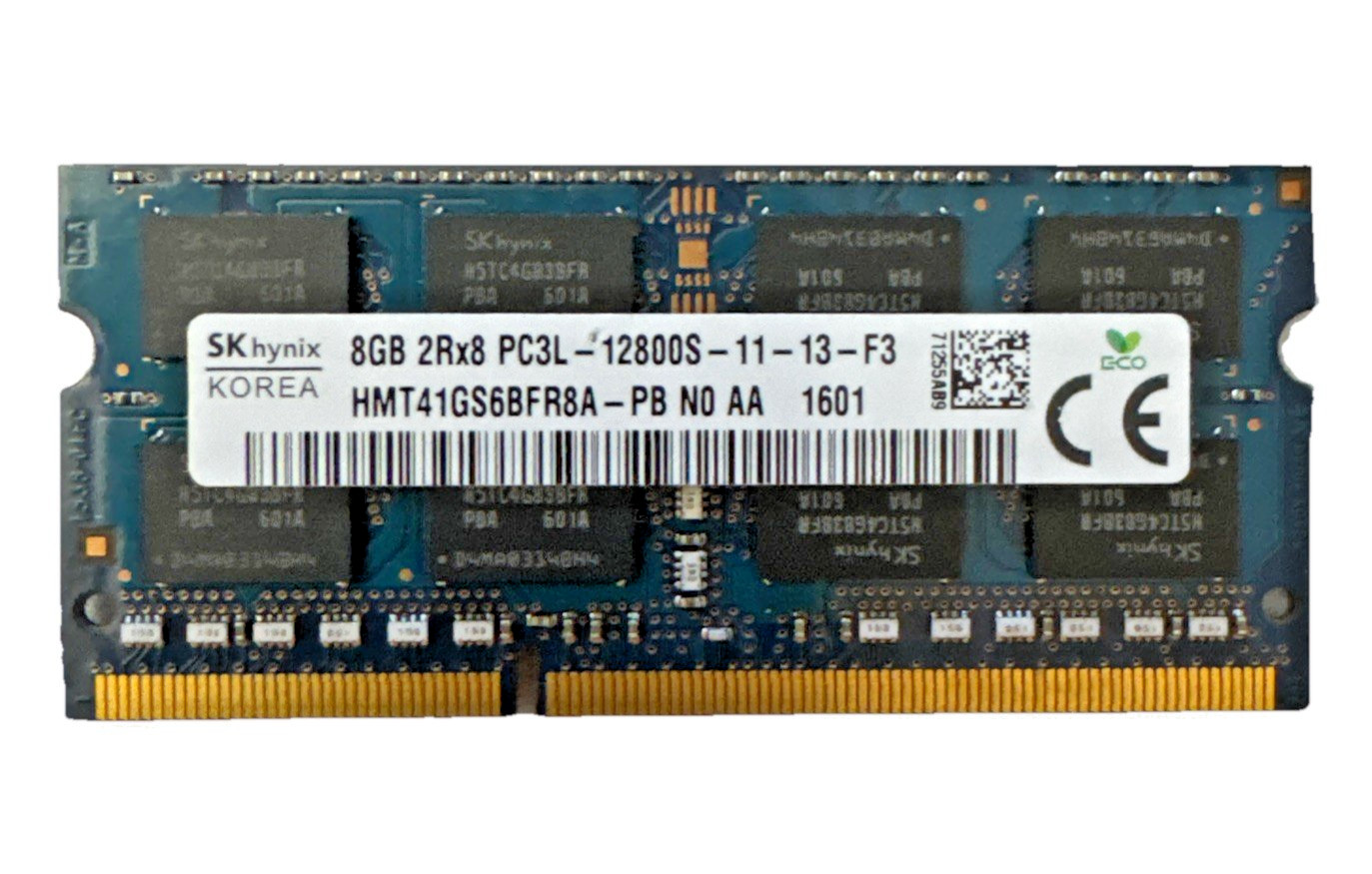 Hynix 8GB DDR3 1600 MHz PC3-12800 2Rx8 SODIMM Laptop Memory RAM HMT41GS6BFR8A-PB