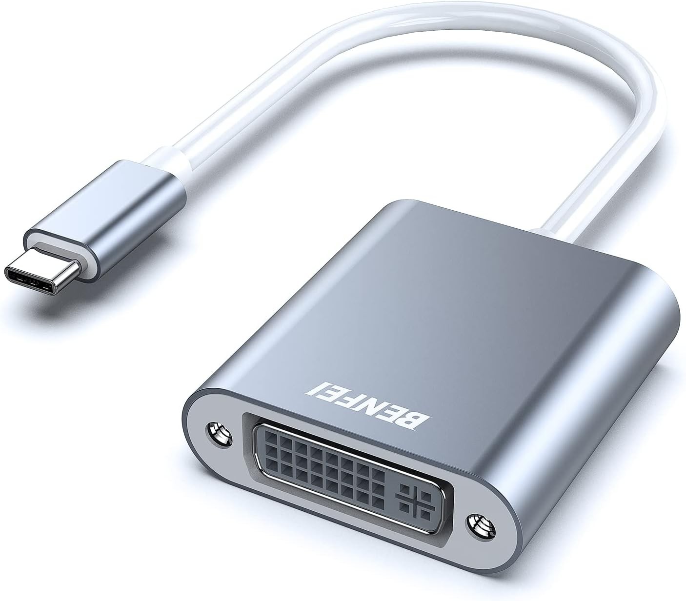 BENFEI USB C to DVI Adapter, Type-C Adapter [Thunderbolt 3/4 Grey