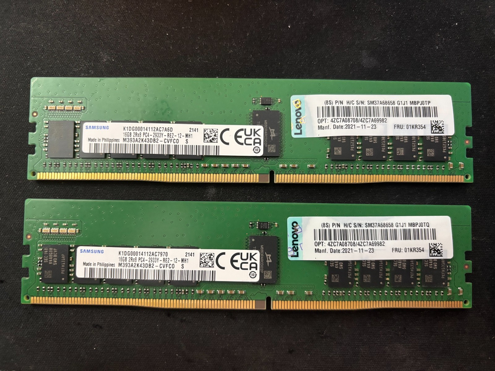 Lenovo 4ZC7A08708 32GB PC4-23400 DDR4-2933 RDIMM Memory